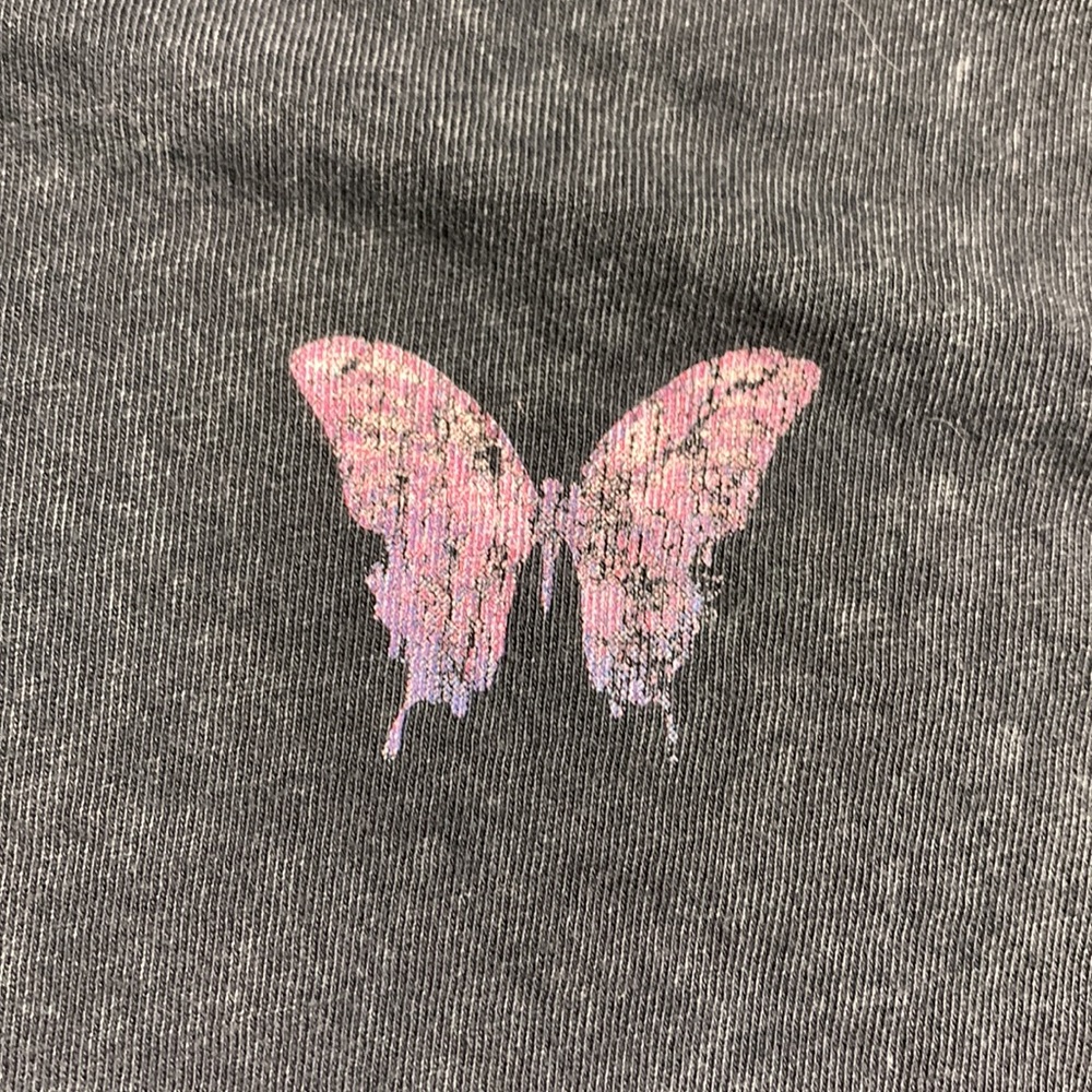 Outta This World Highway To Nowhere Butterfly Graphic T-Shirt Size Medium
